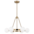 Clybourn Six Light Chandelier Satin Brass