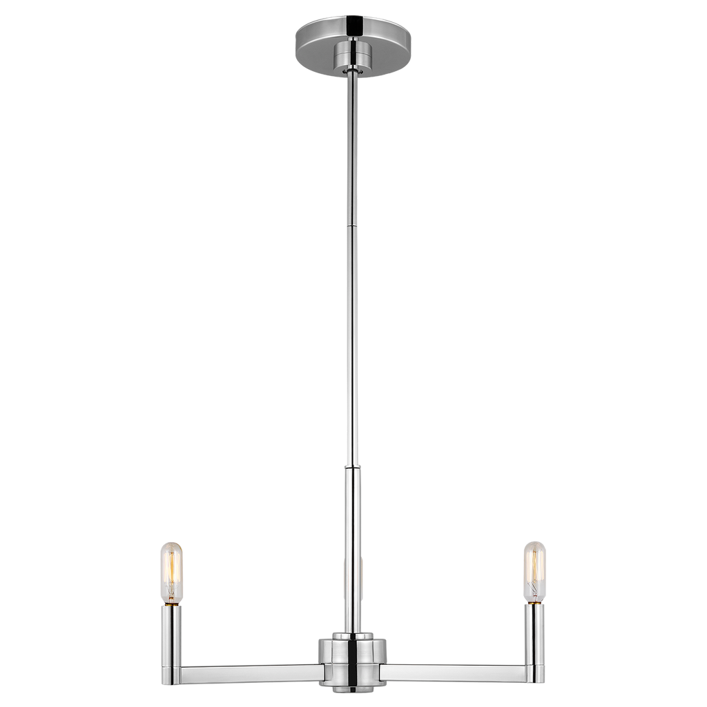 Fullton 3-Light Chandelier | Chrome | No Shade Bulb(s) Not Included