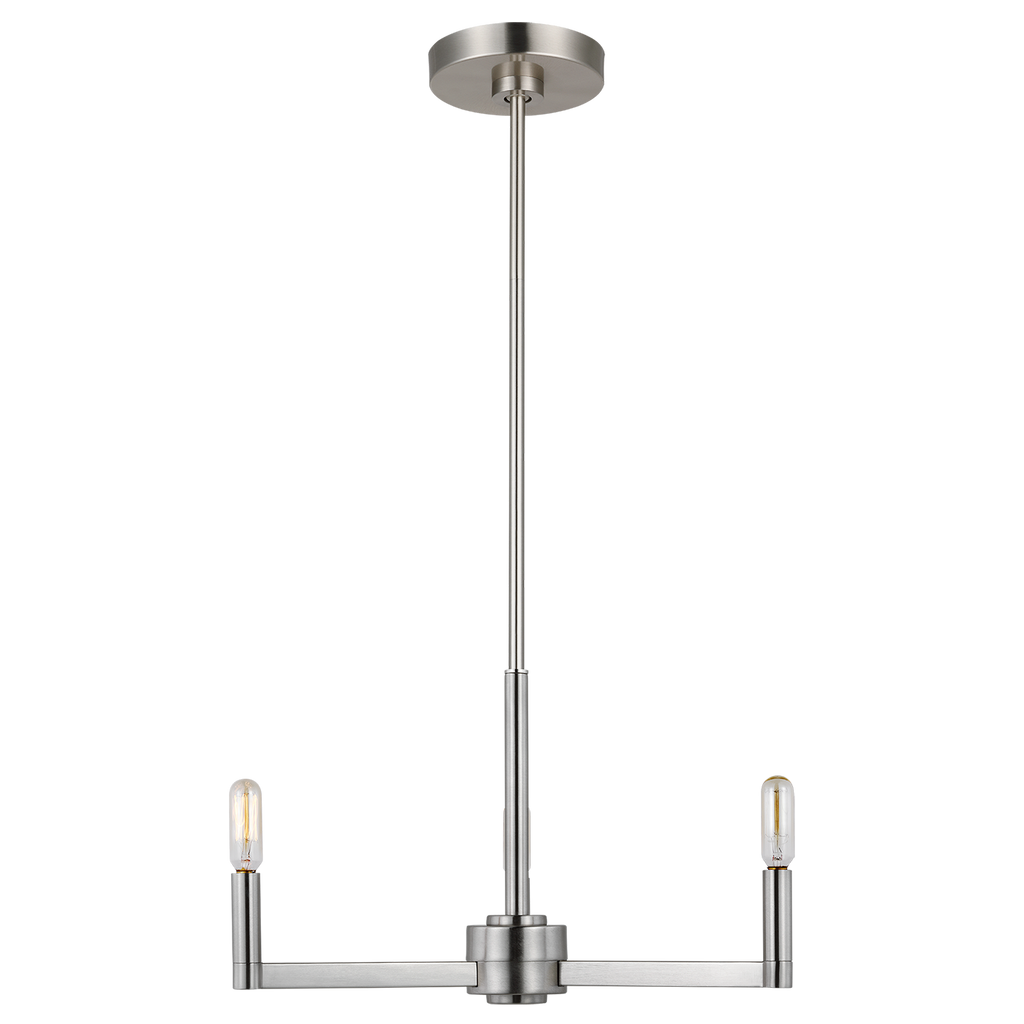 Fullton 3-Light Chandelier | Brushed Nickel | No Shade Bulb(s) Not Included