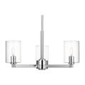 Fullton 3-Light Chandelier | Chrome | Clear Glass Bulb(s) Not Included
