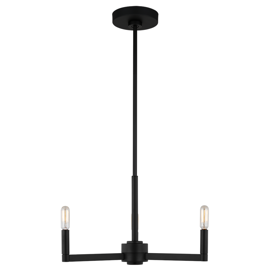 Fullton 3-Light Chandelier | Midnight Black | No Shade Bulb(s) Included