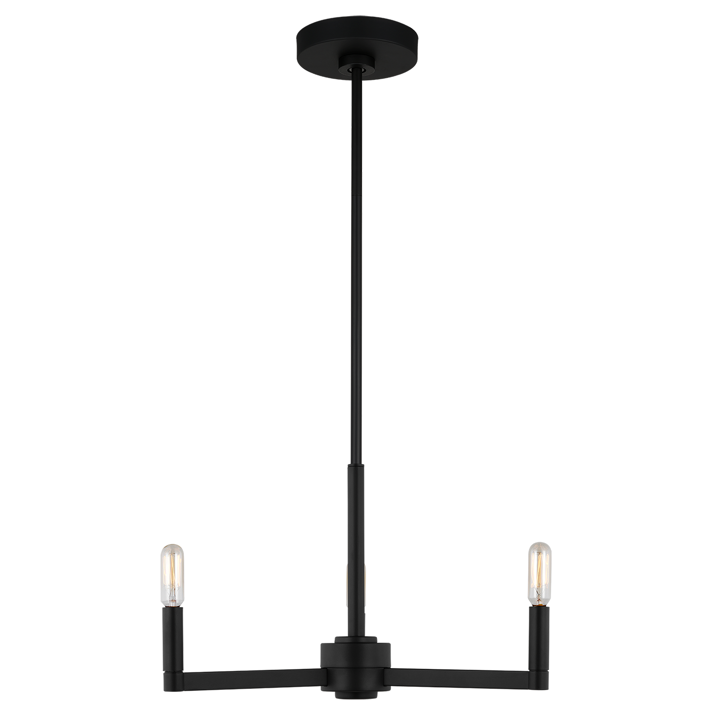 Fullton 3-Light Chandelier | Midnight Black | No Shade Bulb(s) Included