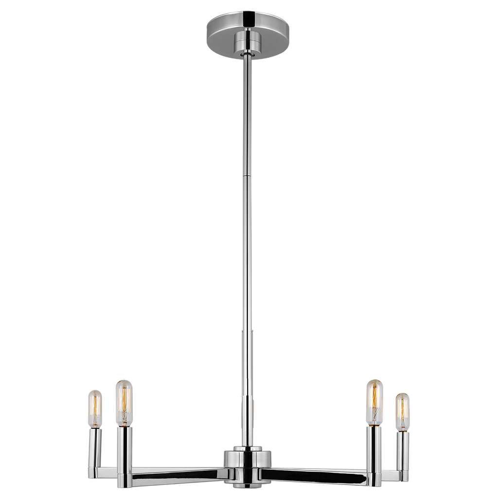 Fullton 5-Light Chandelier | Chrome | No Shade Bulb(s) Not Included