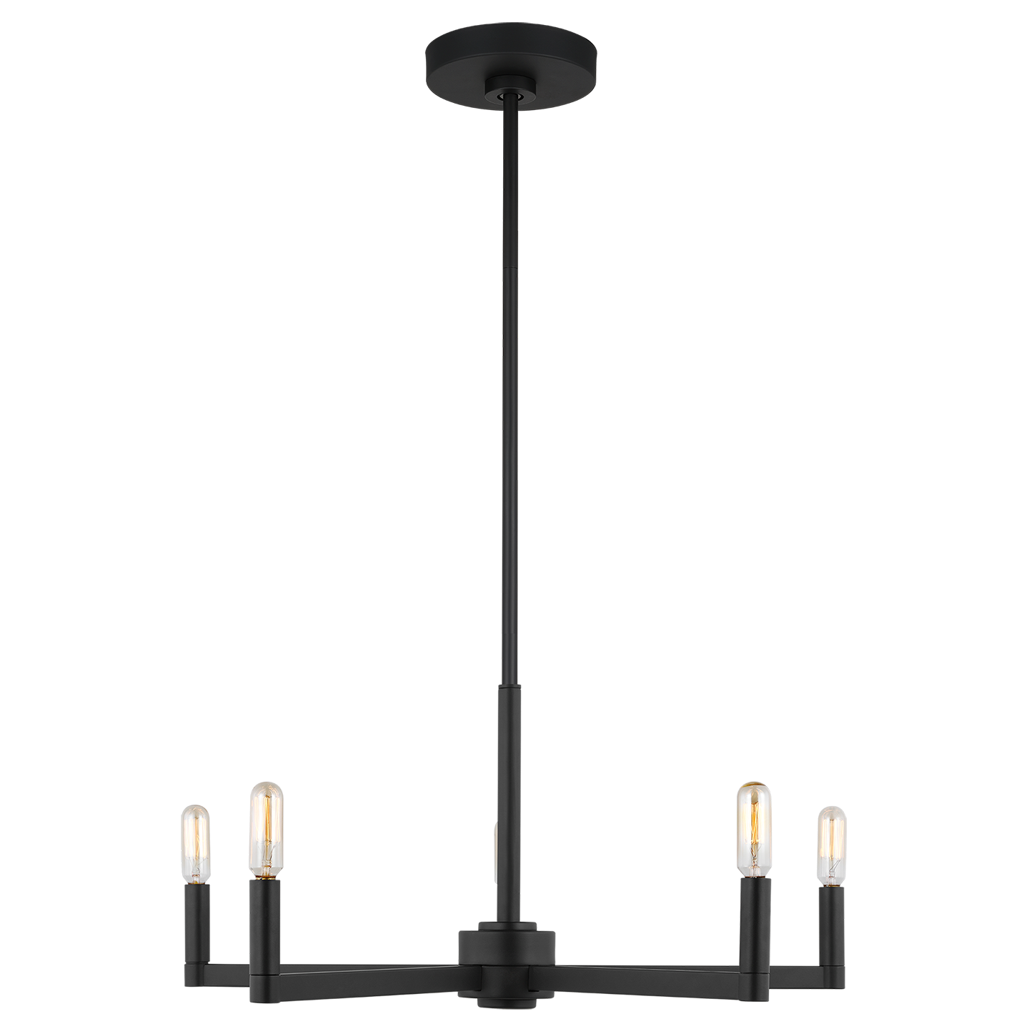 Fullton 5-Light Chandelier | Midnight Black | No Shade Bulb(s) Not Included