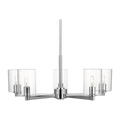 Fullton 5-Light Chandelier | Chrome | Clear Glass Bulb(s) Not Included