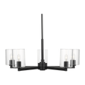 Fullton 5-Light Chandelier | Midnight Black | Clear Glass Bulb(s) Not Included