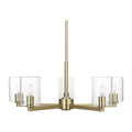 Fullton 5-Light Chandelier | Satin Brass | Clear Glass Bulb(s) Not Included