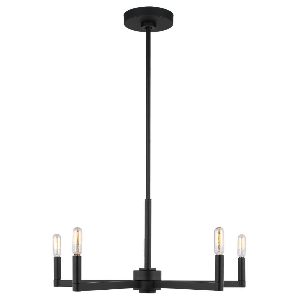 Fullton 5-Light Chandelier | Midnight Black | No Shade Bulb(s) Included