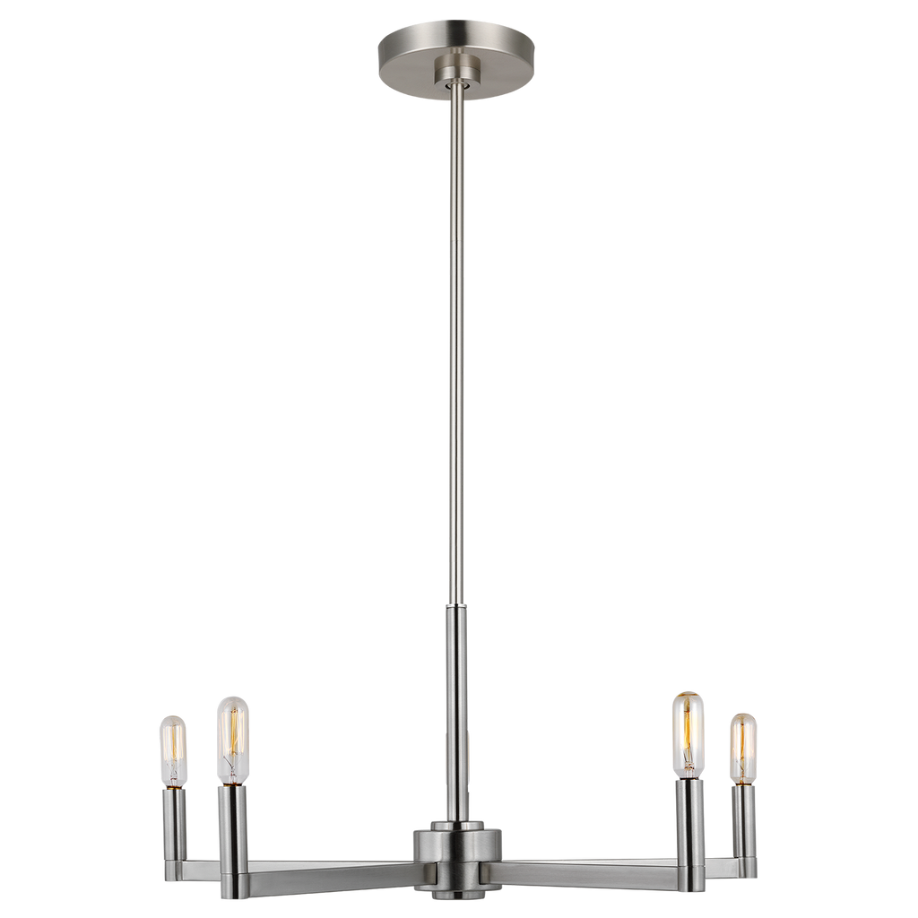 Fullton 5-Light Chandelier | Brushed Nickel | No Shade Bulb(s) Included