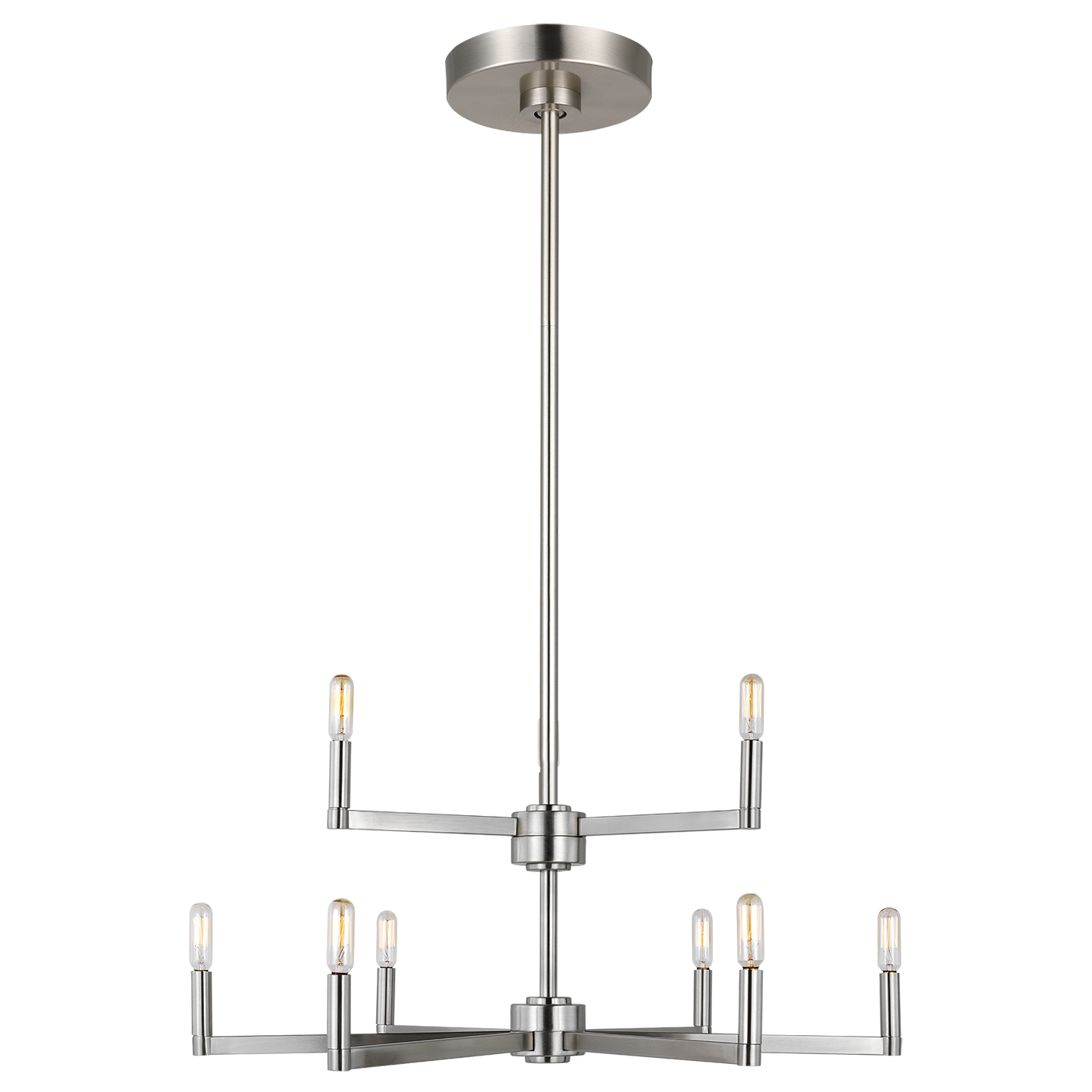 Fullton 9-Light Chandelier | Brushed Nickel | No Shade Bulb(s) Not Included