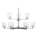 Fullton 9-Light Chandelier | Chrome | Clear Glass Bulb(s) Not Included