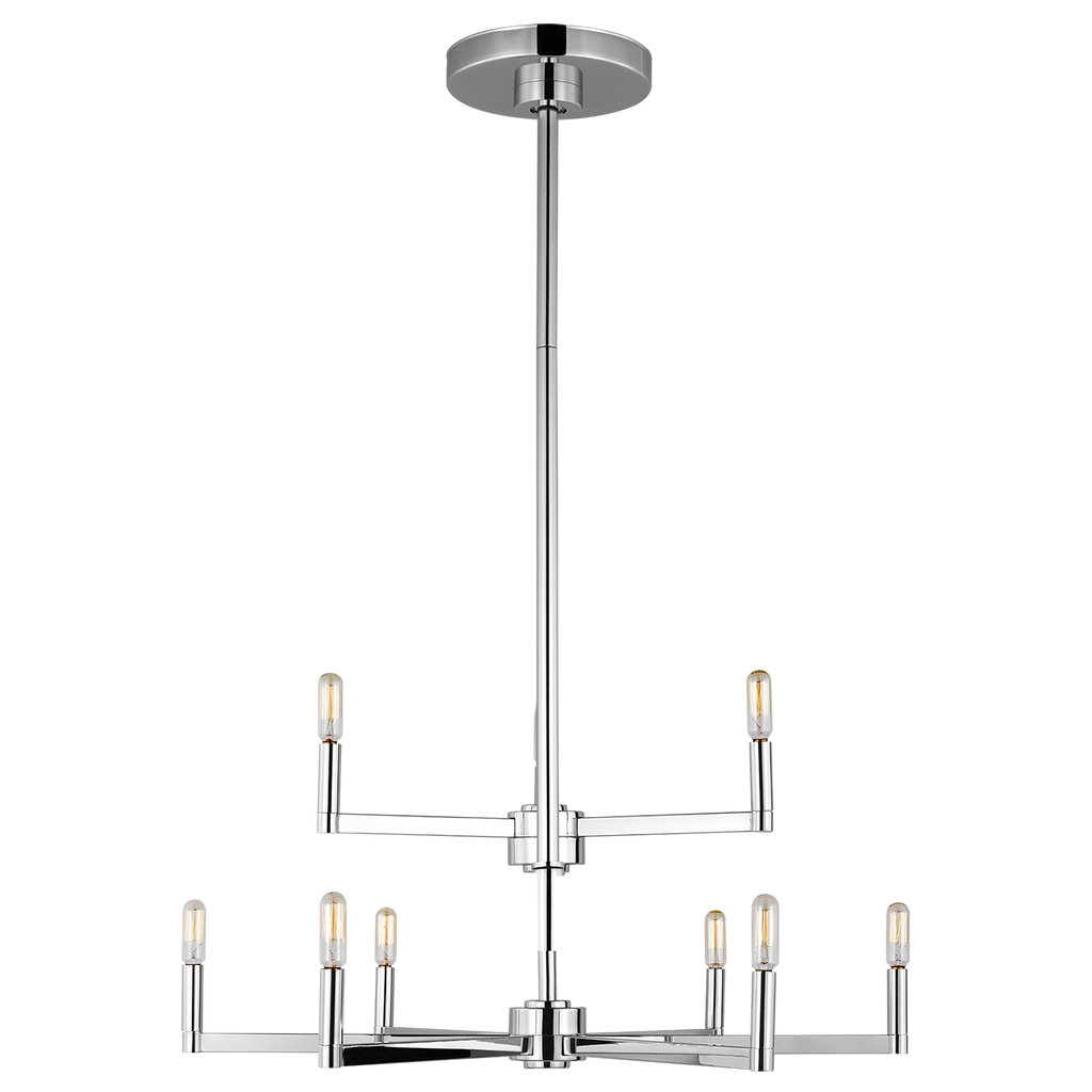 Fullton 9-Light Chandelier | Chrome | No Shade Bulb(s) Included