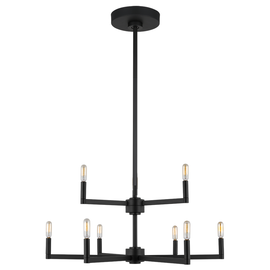 Fullton 9-Light Chandelier | Midnight Black | No Shade Bulb(s) Included