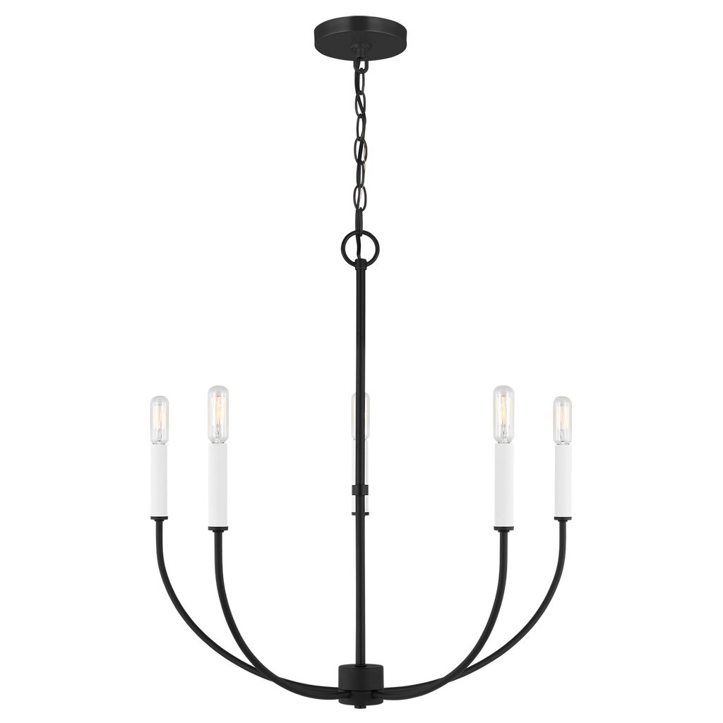 Greenwich 5-Light Chandelier | Midnight Black Bulb(s) Included