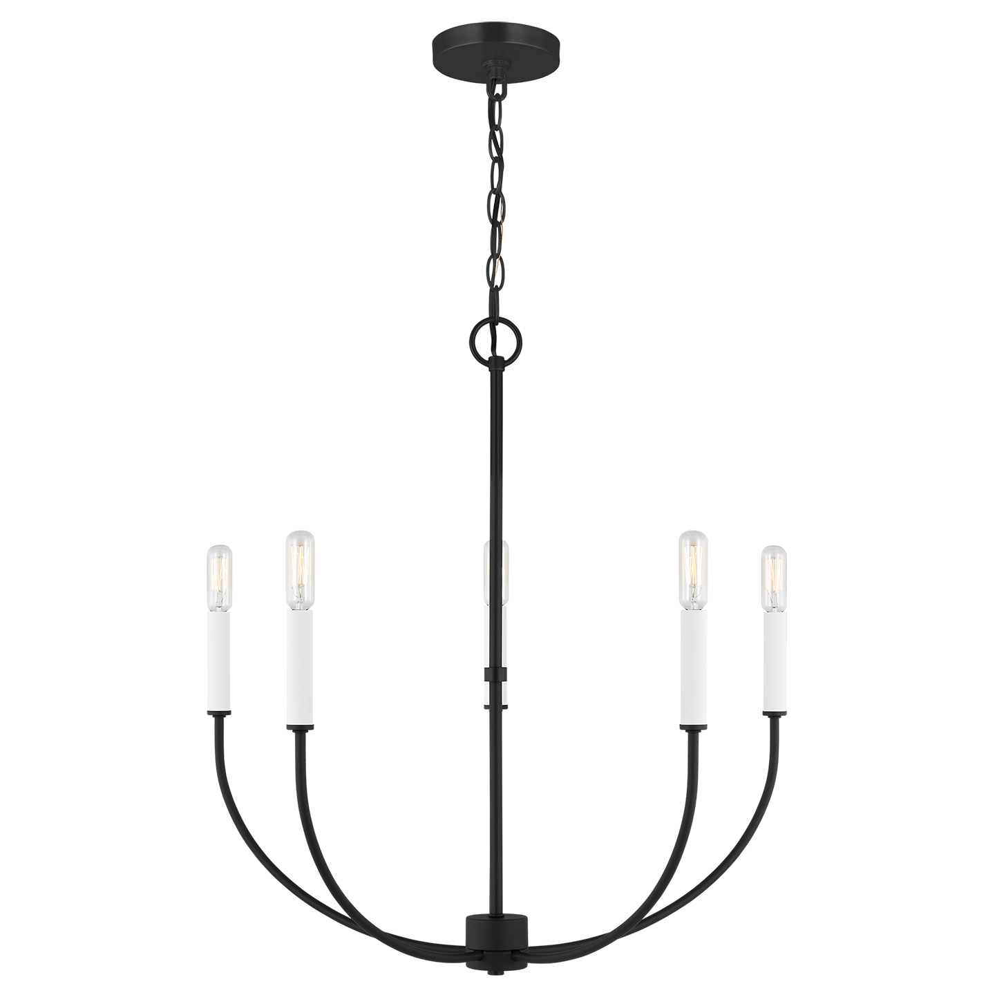 Greenwich 5-Light Chandelier | Midnight Black Bulb(s) Included