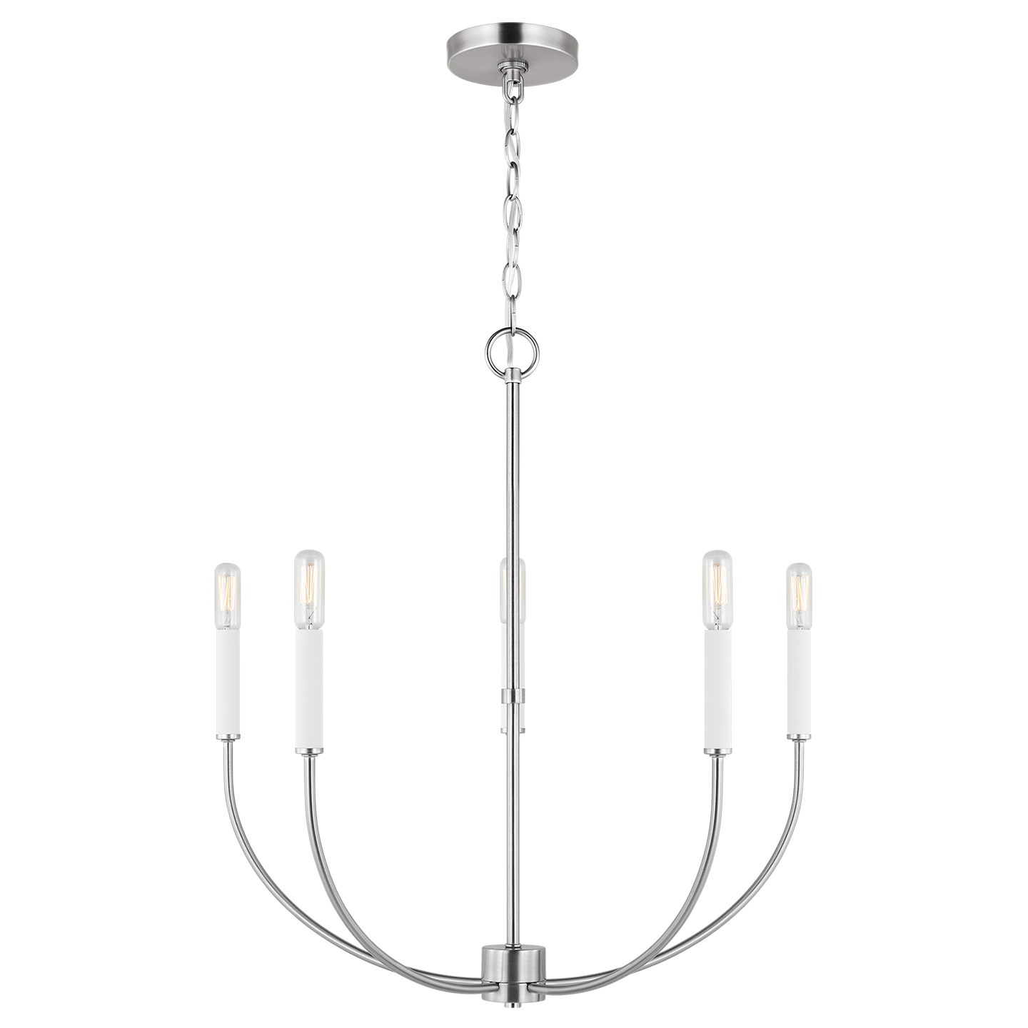 Greenwich 5-Light Chandelier | Brushed Nickel Bulb(s) Included