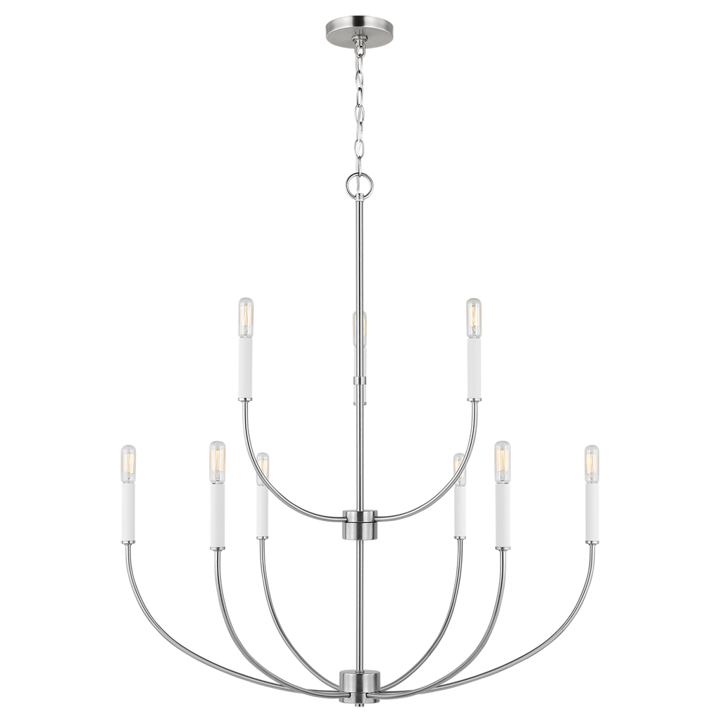 Greenwich 9-Light Chandelier | Brushed Nickel Bulb(s) Not Included
