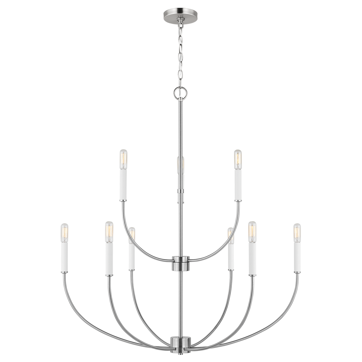 Greenwich 9-Light Chandelier | Brushed Nickel Bulb(s) Not Included