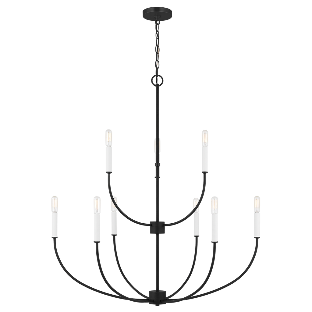 Greenwich 9-Light Chandelier | Midnight Black Bulb(s) Included