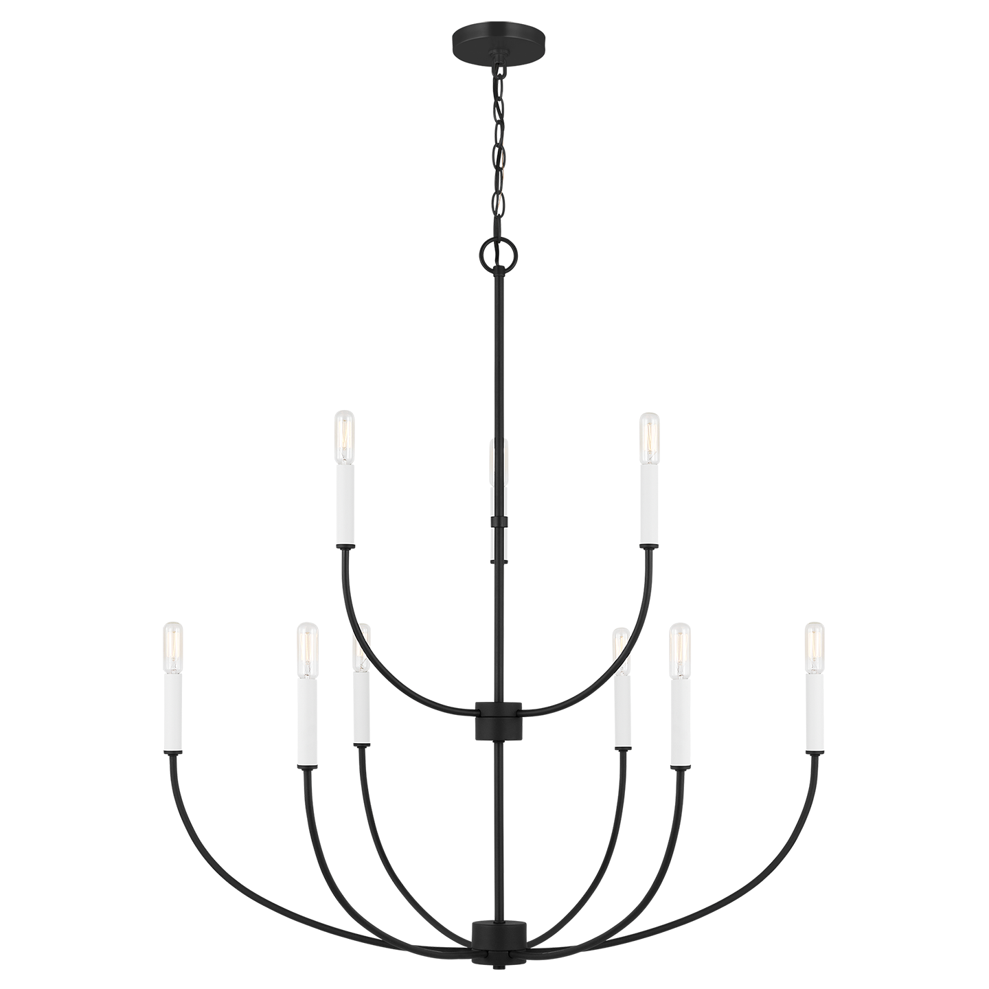 Greenwich 9-Light Chandelier | Midnight Black Bulb(s) Included