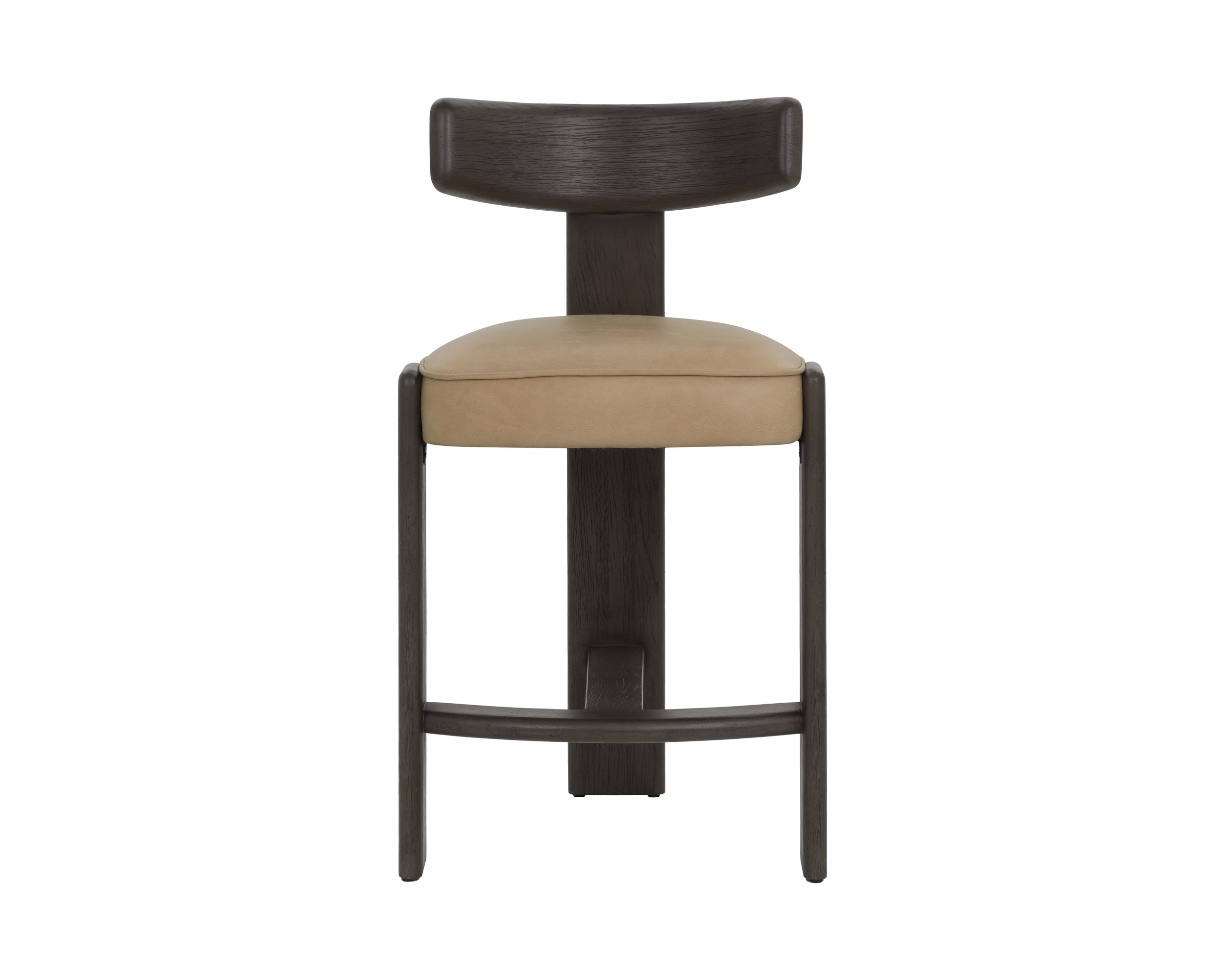 Horton Counter Stool - Dark Brown - Sahara Sand Leather