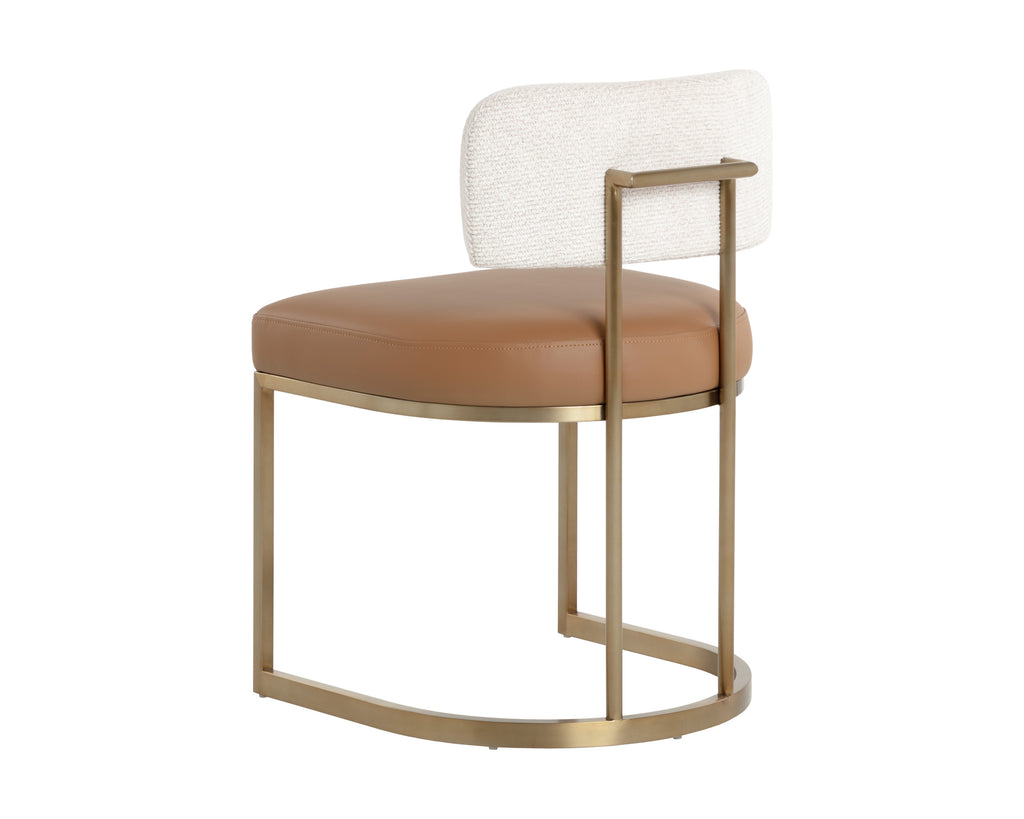 Larissa Dining Chair - Napa Cognac / Rhea Light Barley