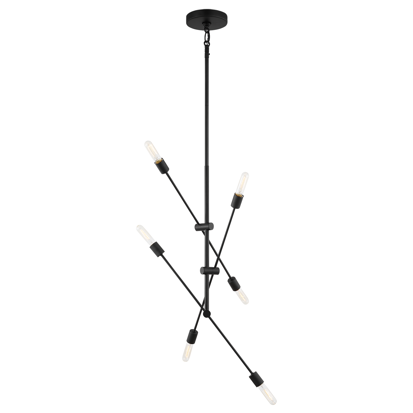 Axis Six Light Large Chandelier Midnight Black