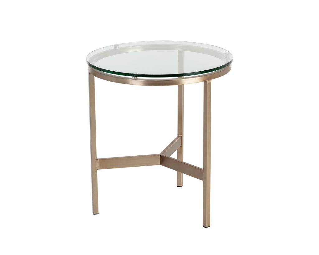 Flato End Table - Antique Brass