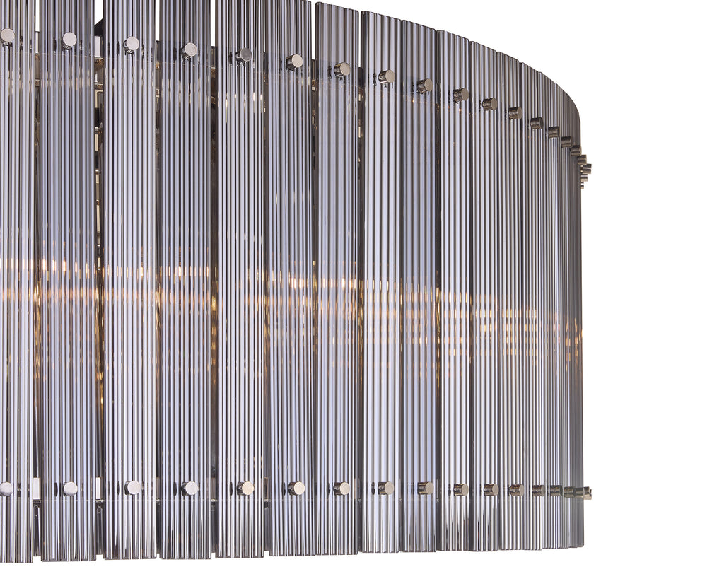 Kore Chandelier - Large - Nickel - Smoke Grey