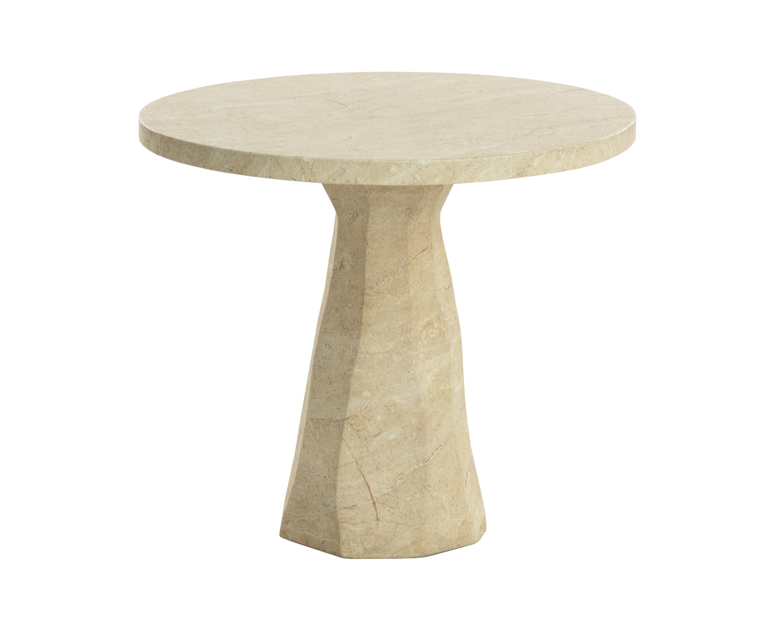 Kliff Bistro Table - Travertine Look - Natural