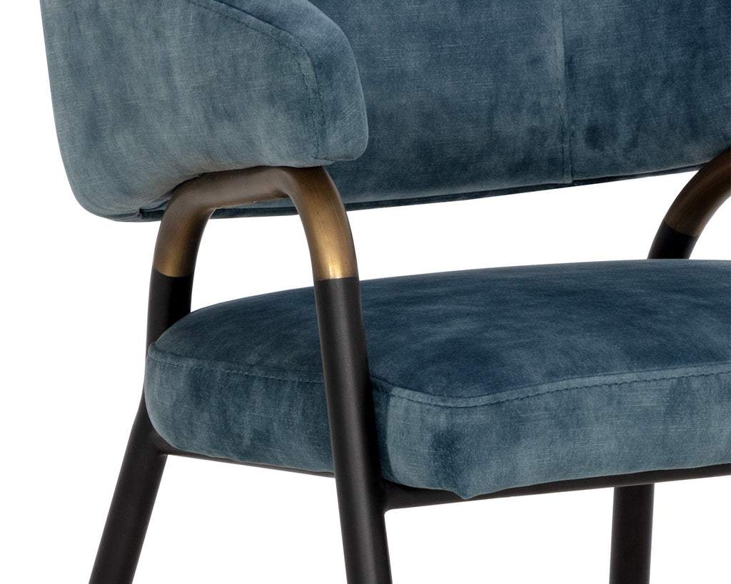 Sharqui Dining Armchair - Nono Petrol