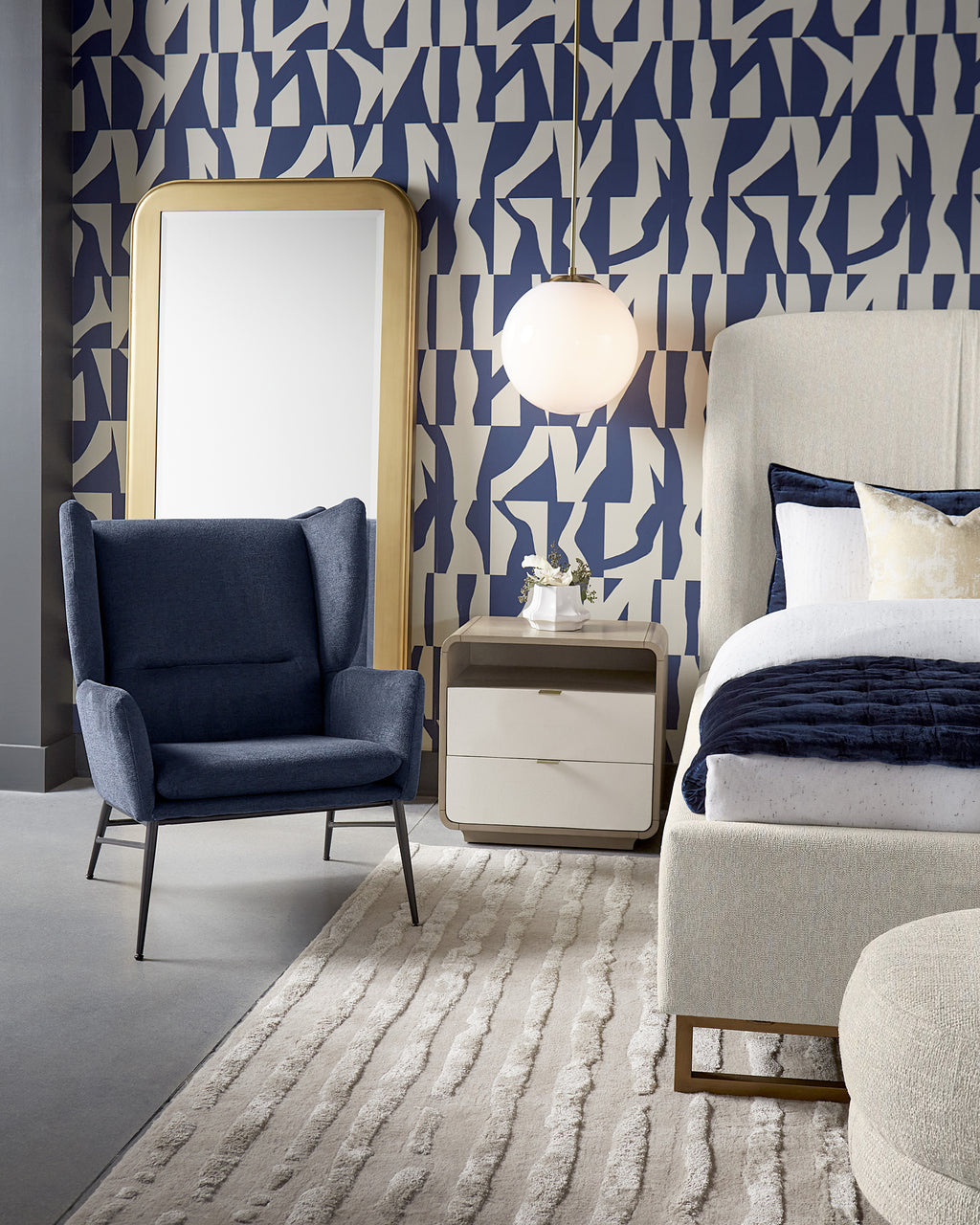 Kasen Lounge Chair - Belfast Navy