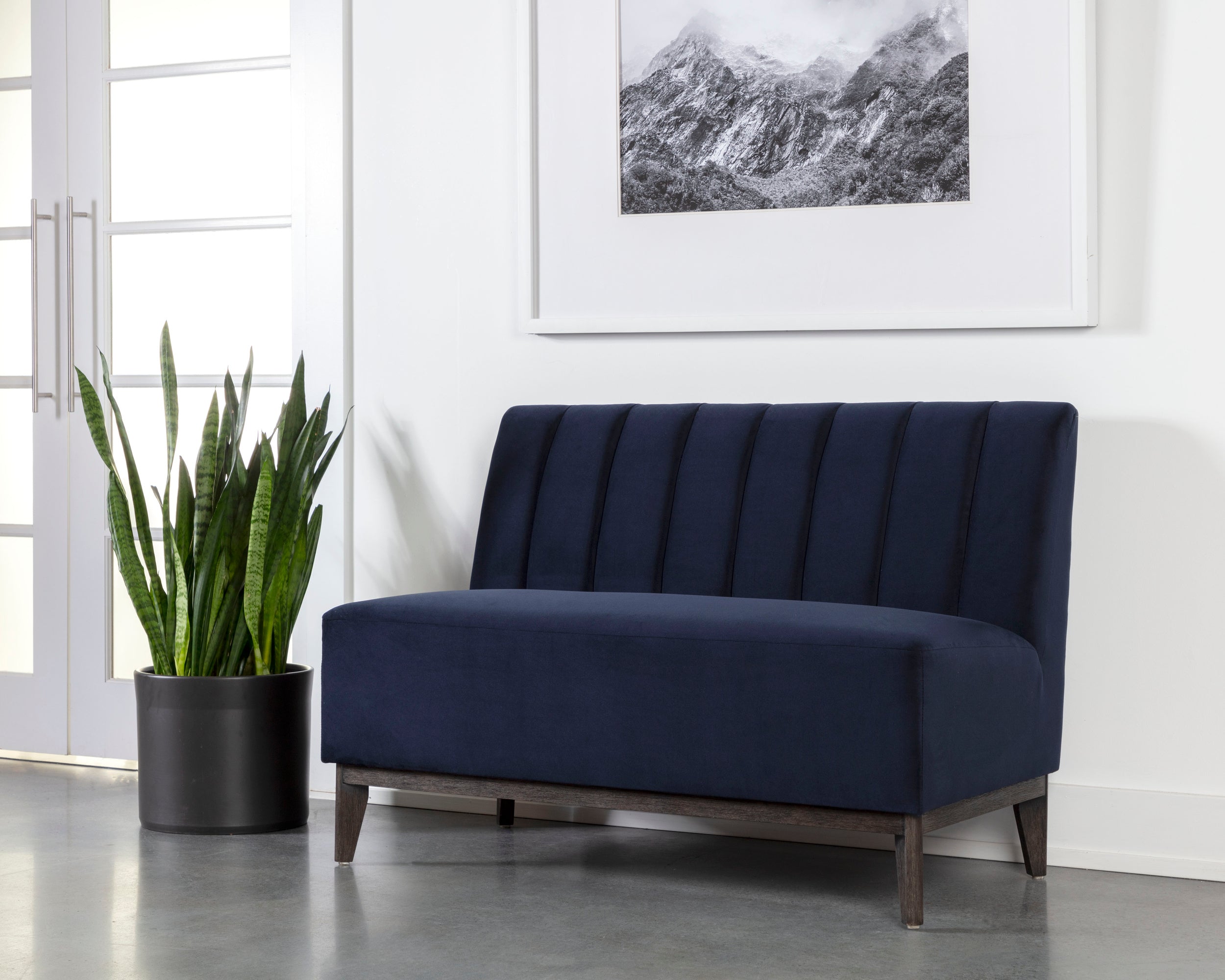 Kosovo Banquette - Brown - Abbington Navy