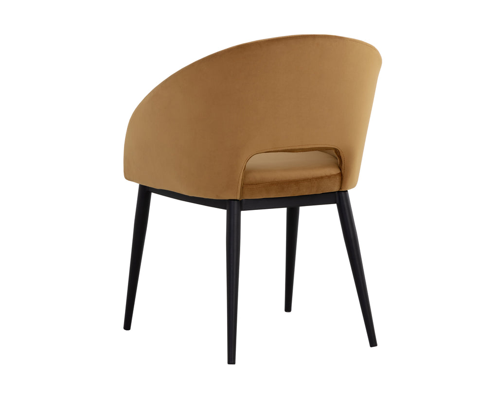 Thatcher Dining Armchair - Black - Gold Sky