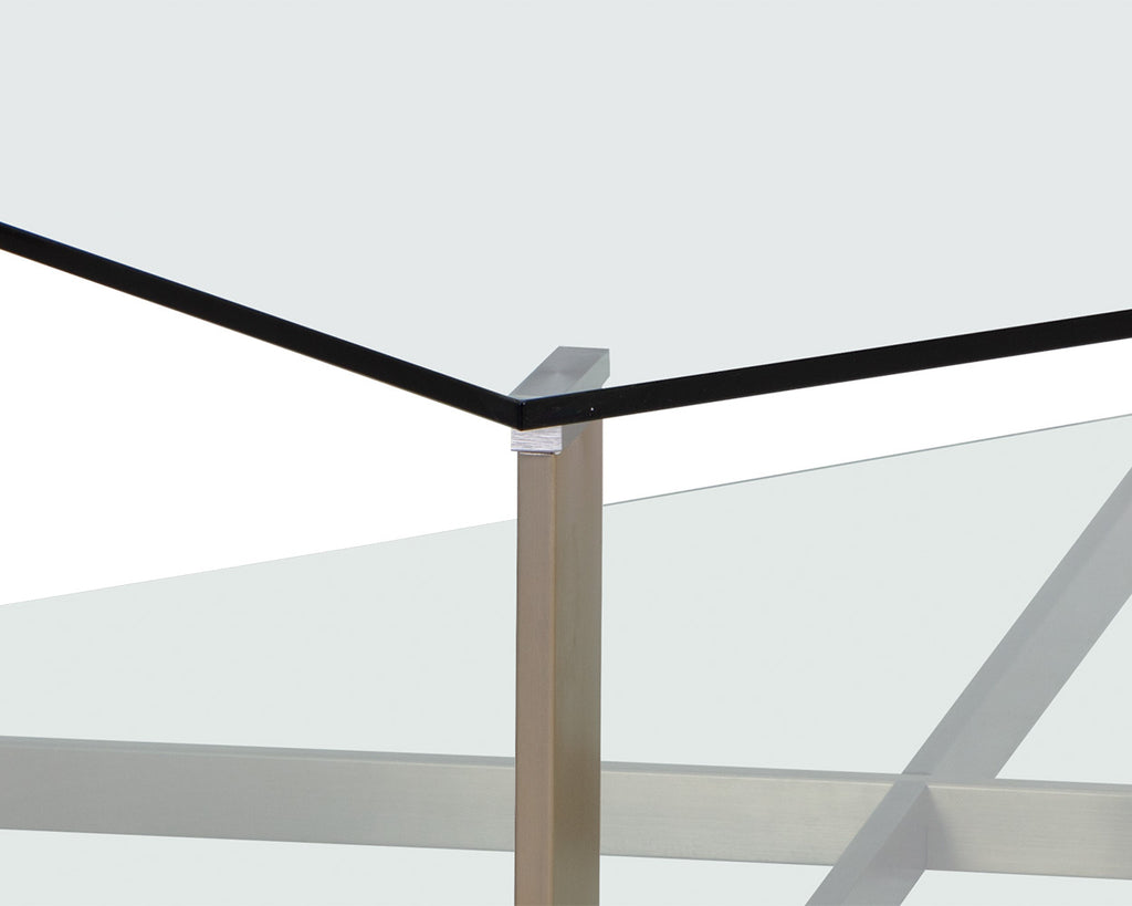 Xavier Coffee Table - Square - Antique Brass
