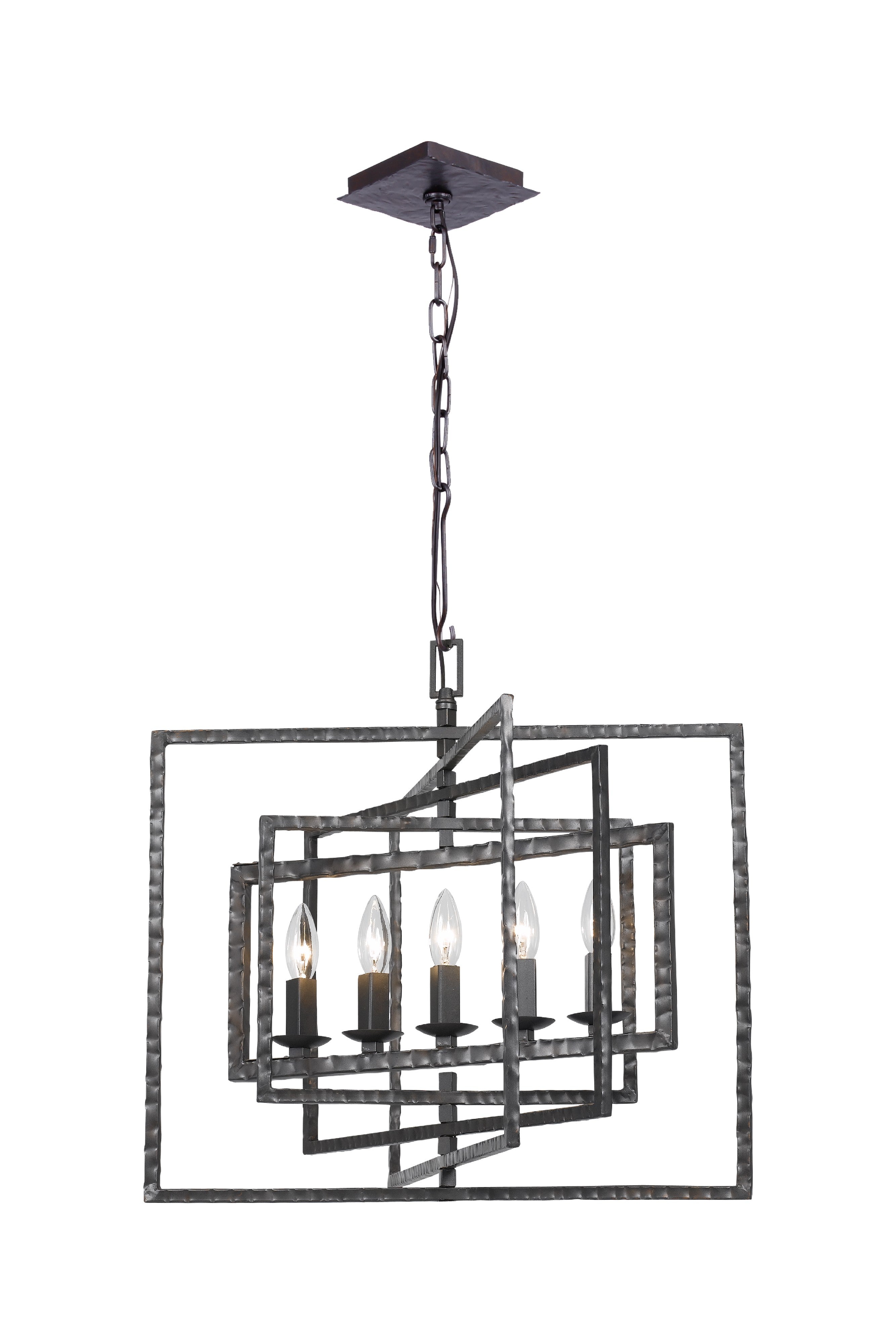 Capri 24'' Raw Steel Chandelier