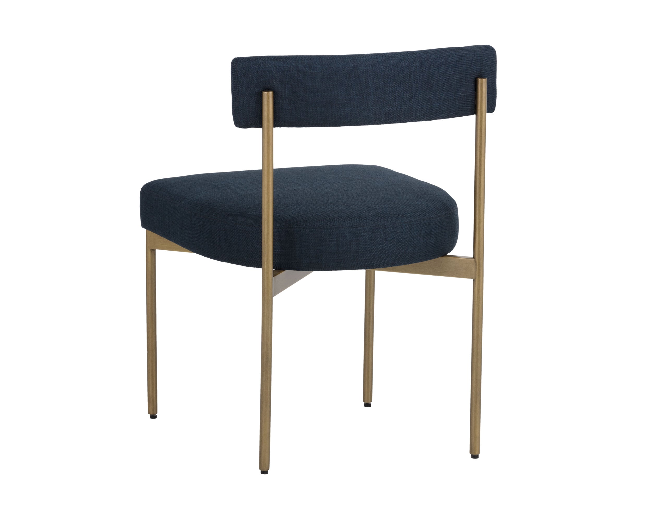 Seneca Dining Chair - Antique Brass - Arena Navy