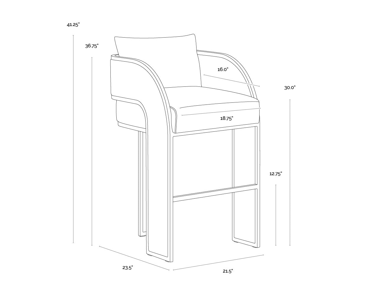Baz Barstool - Napa Black