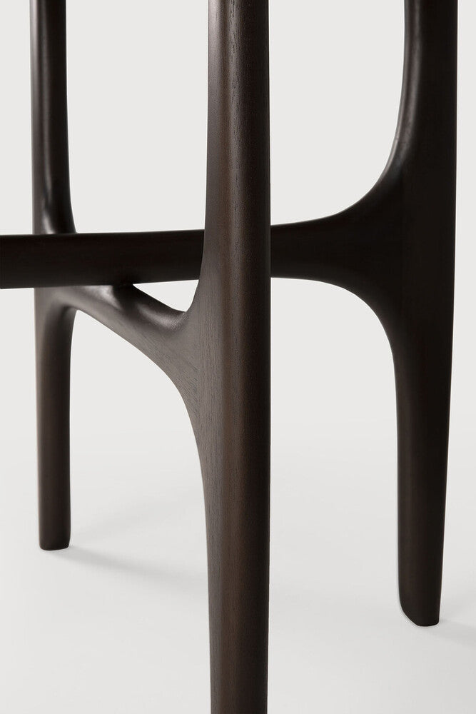 Pi Side Table | Varnished Mahogany | Dark Brown | Round