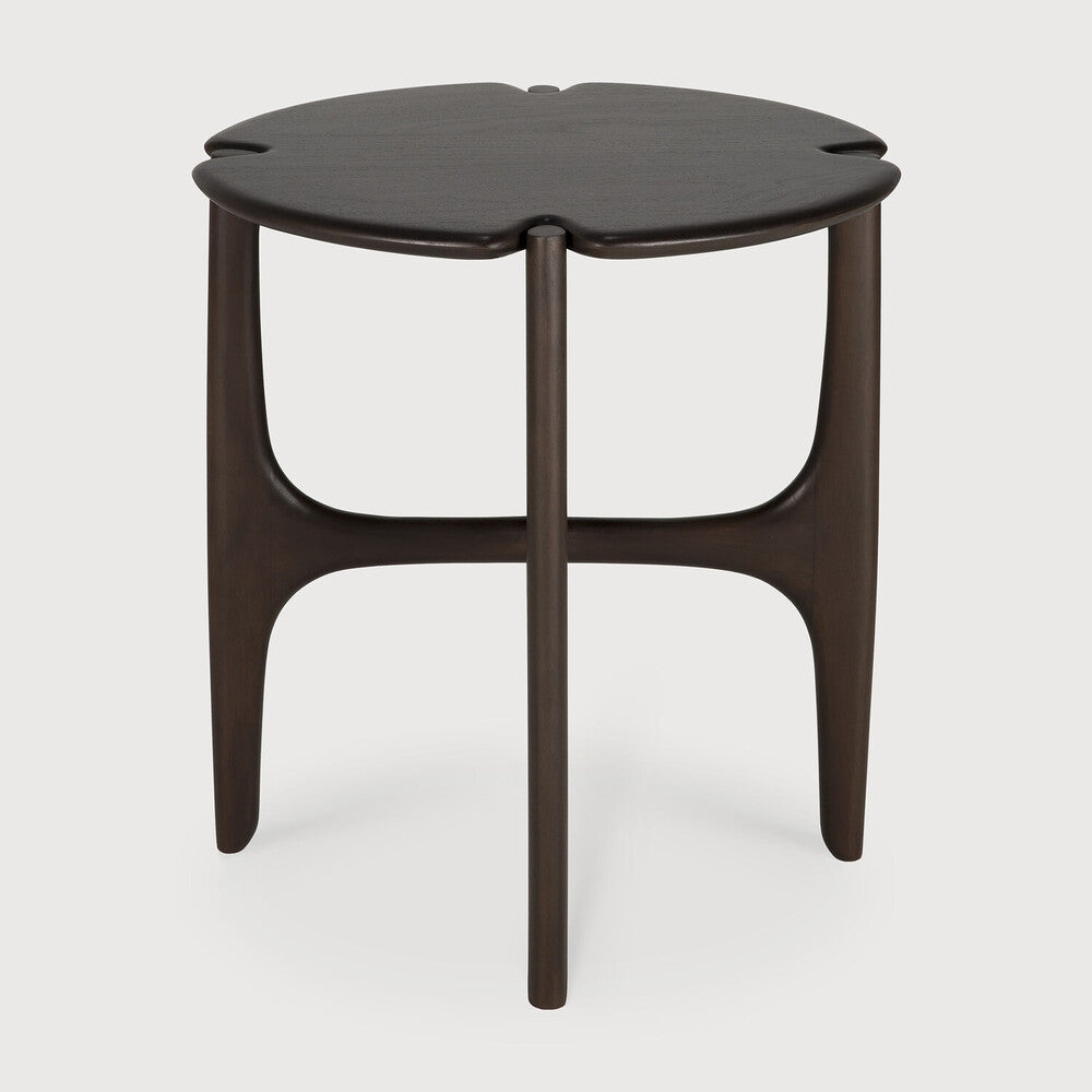 Pi Side Table | Varnished Mahogany | Dark Brown | Round