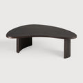 Boomerang Coffee Table | Varnished Mahogany | Dark Brown | Pebble Shape | 35" X 24"