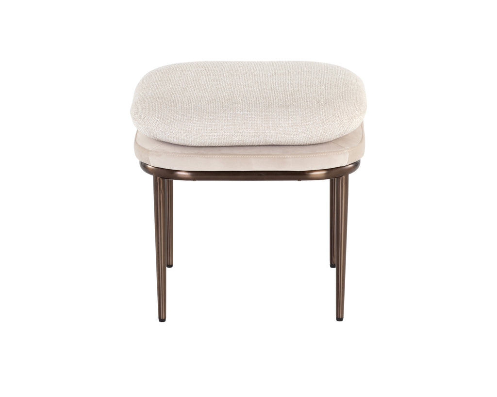 Koffi Stool - Dark Bronze - Chacha Cream / Meg Taupe