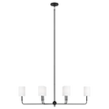 Foxdale Linear Chandelier | Midnight Black Bulbs Included