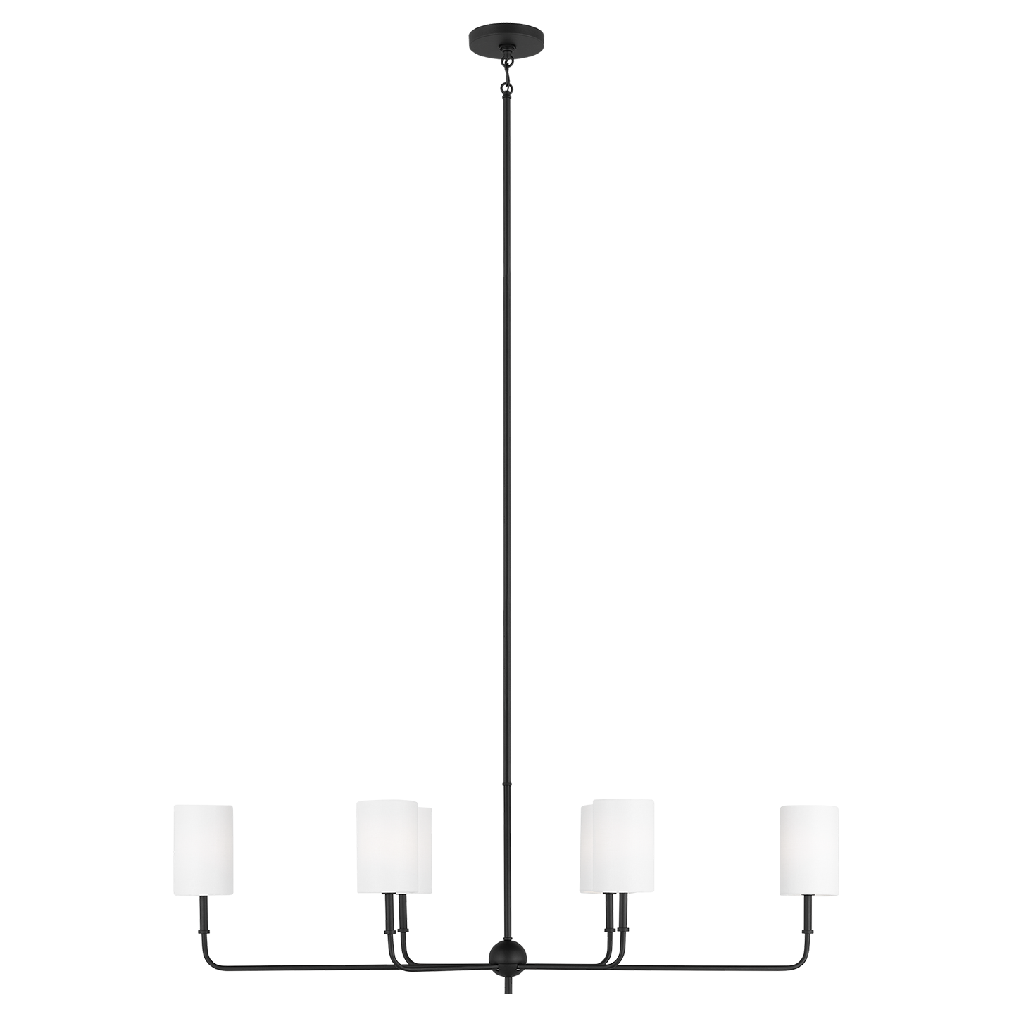Foxdale Linear Chandelier | Midnight Black Bulbs Included