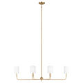 Foxdale Linear Chandelier | Satin Brass Bulbs Included