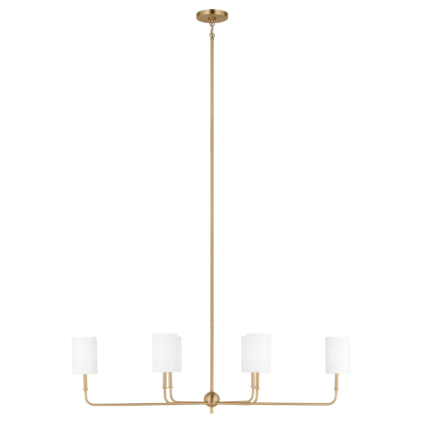 Foxdale Linear Chandelier | Satin Brass Bulbs Included