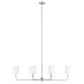 Foxdale Linear Chandelier | Brushed Nickel Bulbs Included