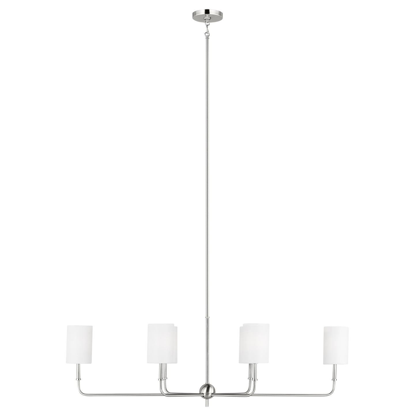 Foxdale Linear Chandelier | Brushed Nickel Bulbs Included