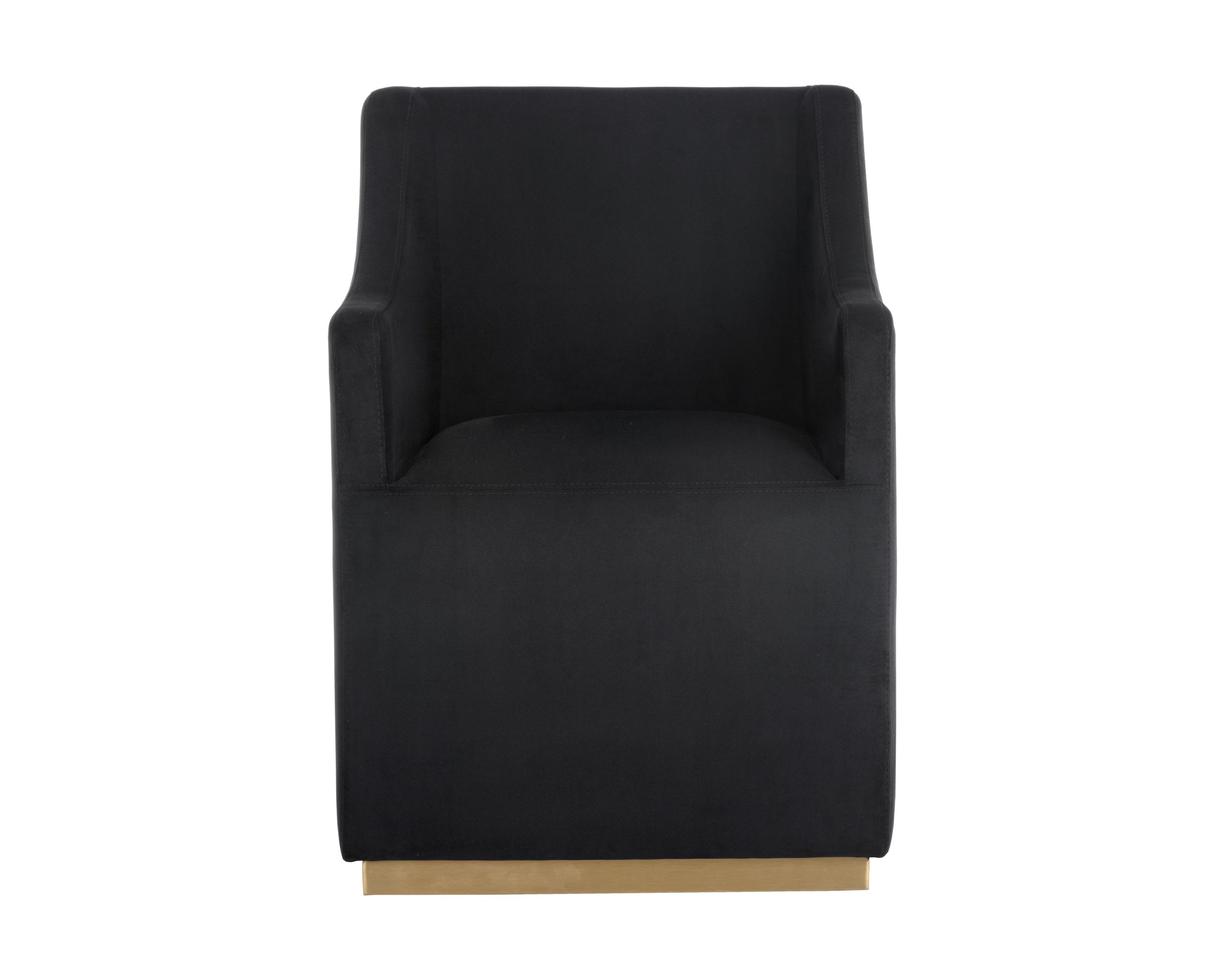 Zane Wheeled Dining Armchair - Abbington Black