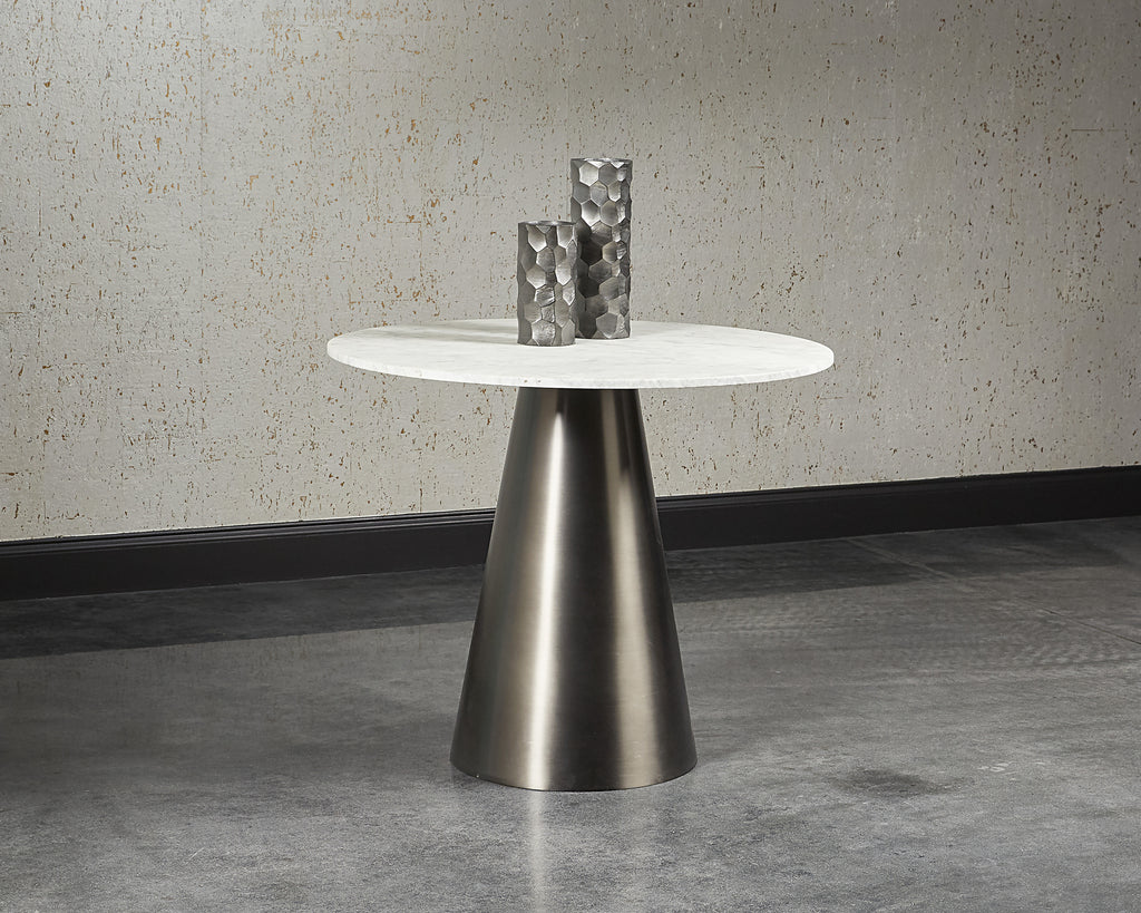 Damon Bistro Table - Gunmetal - 35.5"